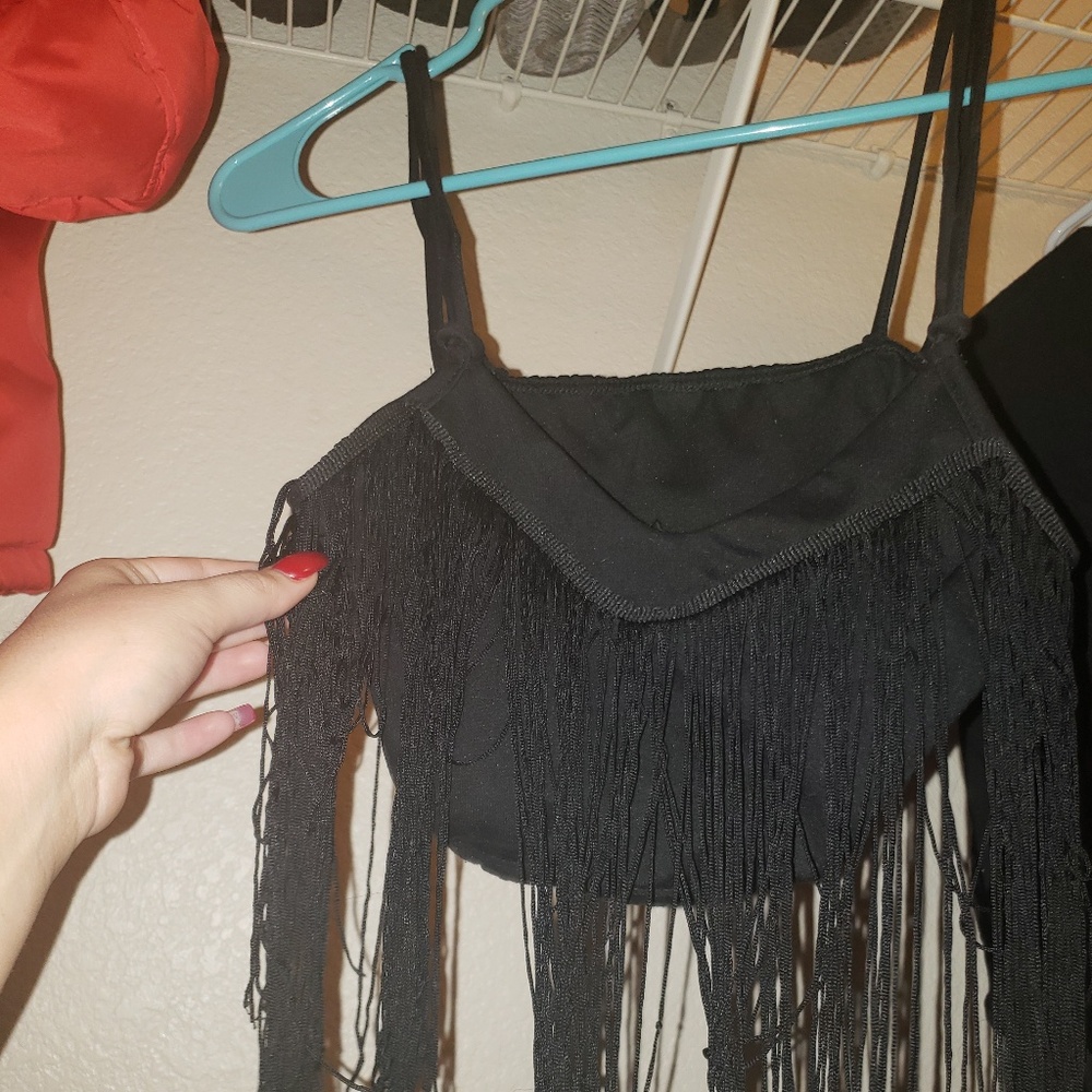 Fringe crop top